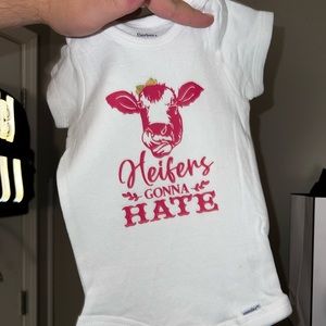 Girls 12 month heifer onesie!! SO cute!